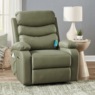 Powered Faux-Leather Recliner with Heat/Massage, , large