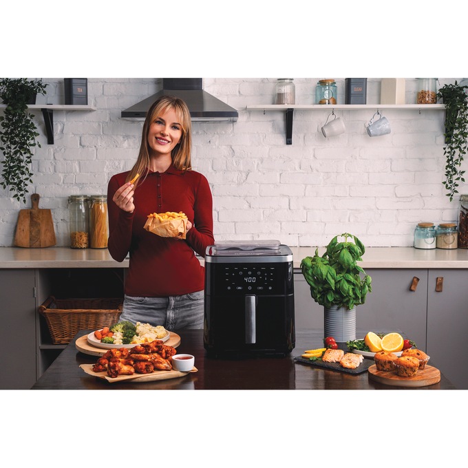 Guy Fieri Flavortown 6.5-Quart Steam Air Fryer, Black, large