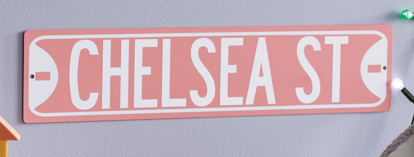 Personalized Street Sign, Pink, large