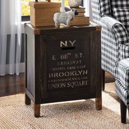 Rustic Industrial End Table, , large