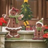 Set of 2 Chunky Wood Gingerbread Cutouts, , large