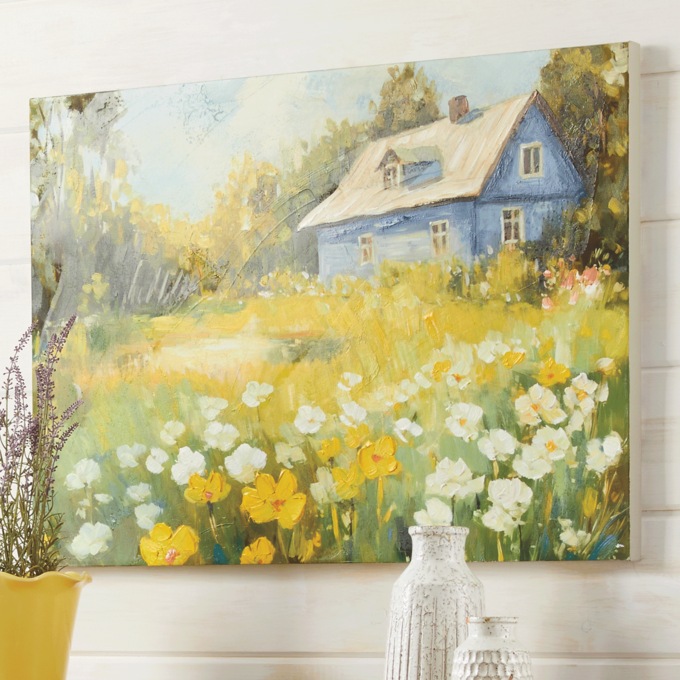 Spring Farmhouse Floral Wall Art, , large