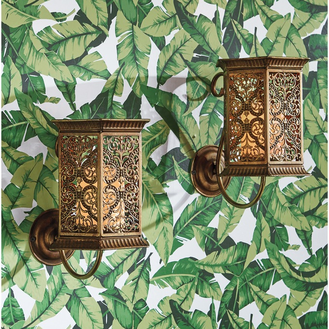 Medallion Wall Art and Global Sconces, , large