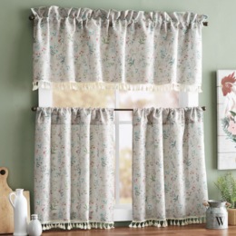 Floral Linen-look Tassel Tier Set, , large