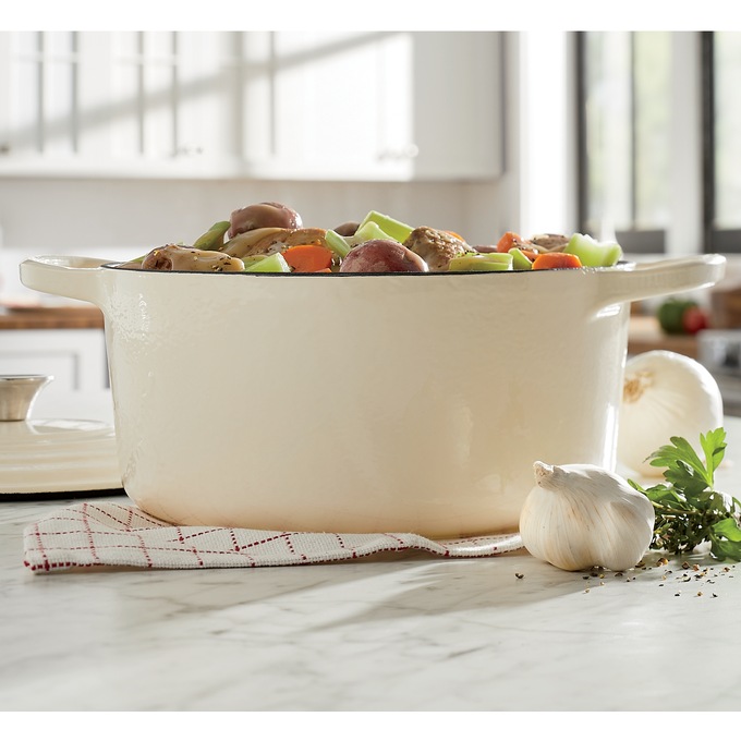 Enameled Cast Iron Cookware 5-Qt. Casserole with Lid, , large