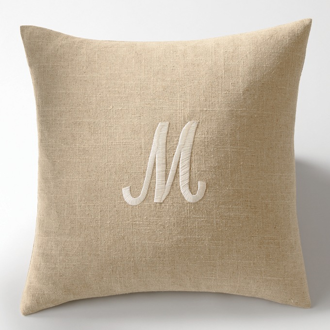 Monogrammed Decorative Accent Pillow Cover Country Door