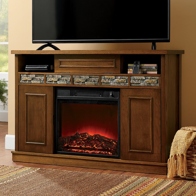 Slate Media Center Fireplace, , large