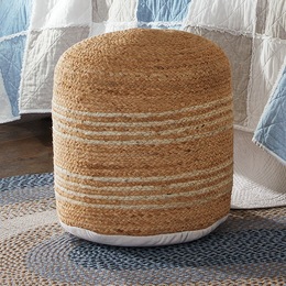 Cheyenne Jute Pouf, , large