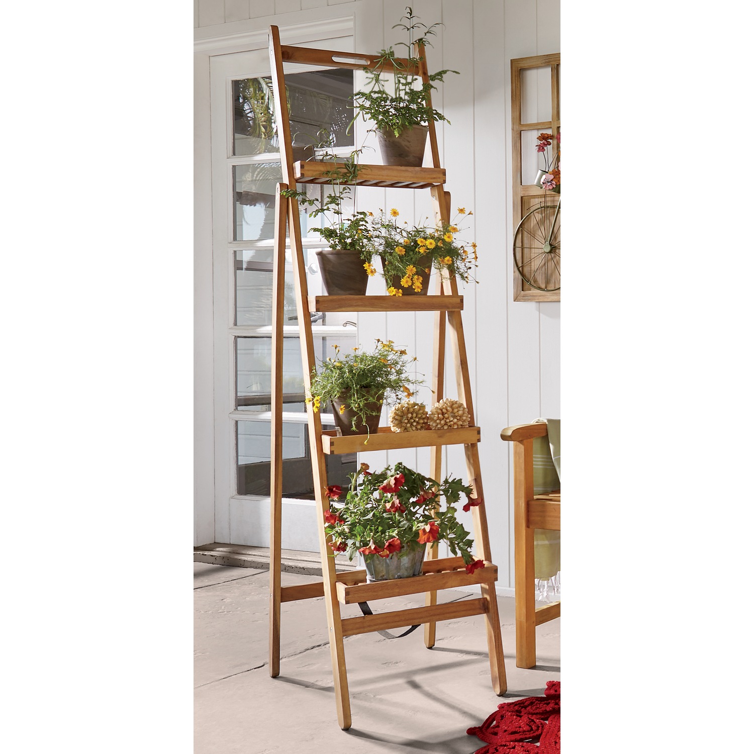 Ladder Shelf Plant Stand Country Door
