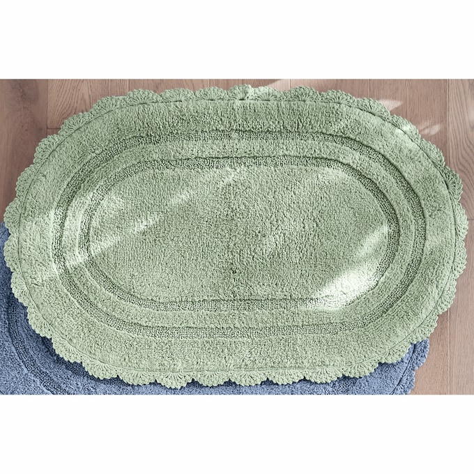 Oval Crochet Bath Mat, , large