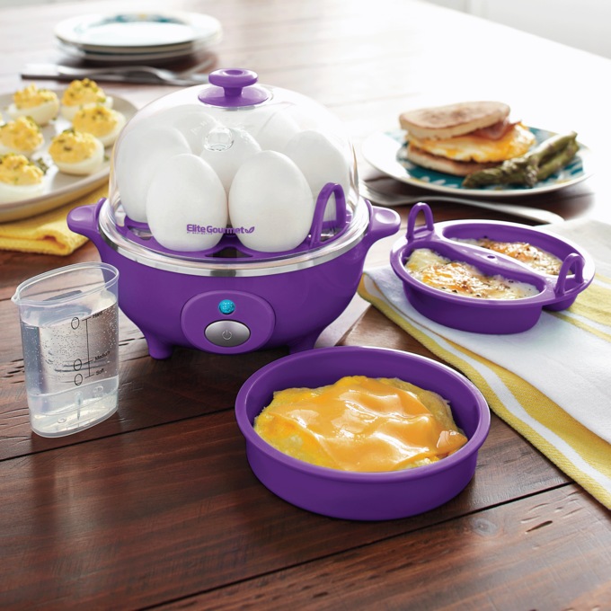 Elite Gourmet 7-Egg Cooker with Timer, , large