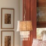 Burlap Crystal-Cage Swag Light, , large