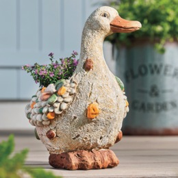 Stone Duck Planter, , large