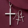 Cross Pendant and Earring Set, , large