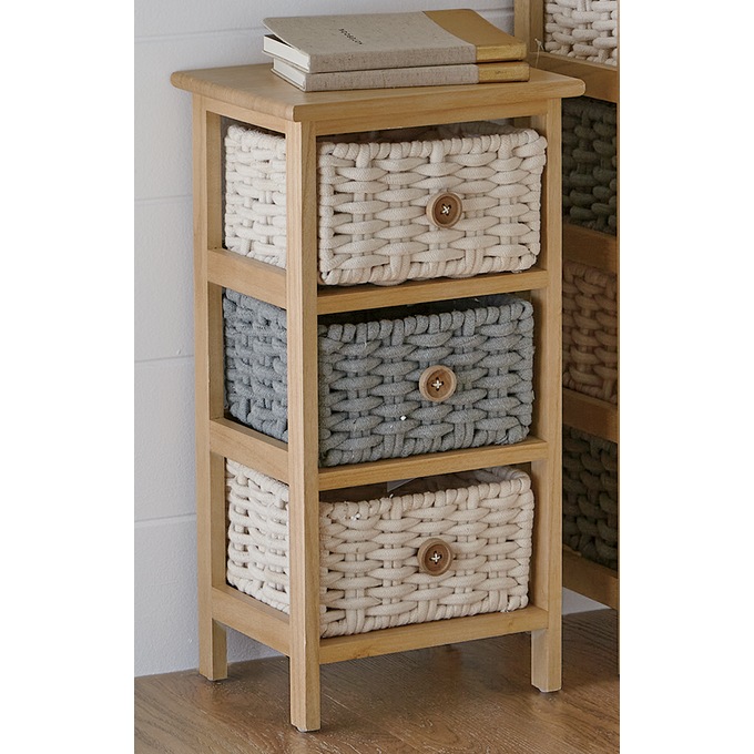 Woven 3 Basket Stand, , large