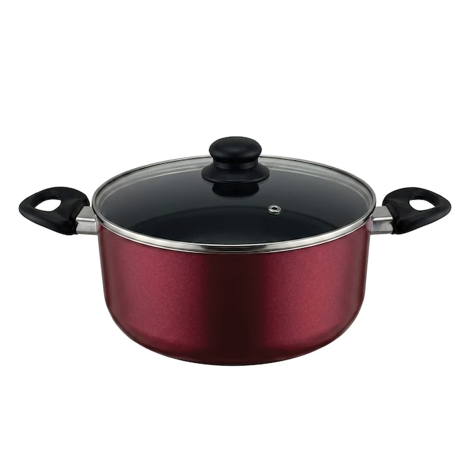 20-Piece Ceramic Metallic Cookware Set, Ruby, large