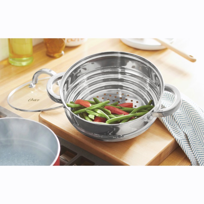 Oster Universal Stainless Steel Steamer with Lid, , large