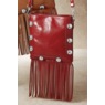 Stud and Fringe Crossbody, Red, large