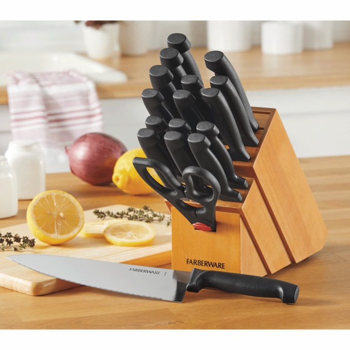 Farberware 18-Piece Cutlery Set with Block, , large