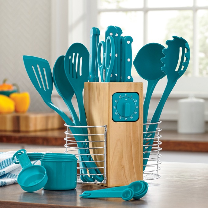 NEW! 8-Piece Wooden Utensil Set with Holder