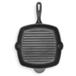 Granitestone Pre-Seasoned Cast Iron 10.25&quot; Grill Pan, , large