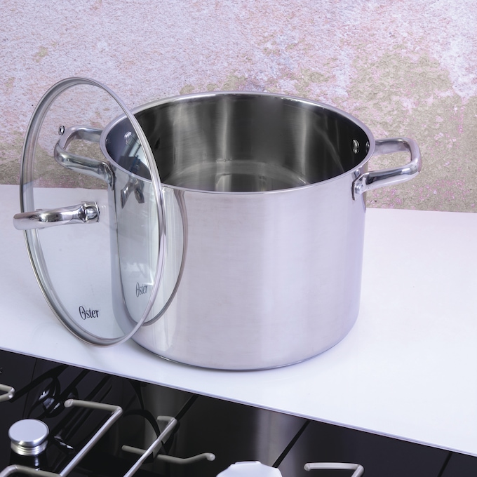 Oster Adenmore 12-Quart Stainless Stock Pot with Lid, , large