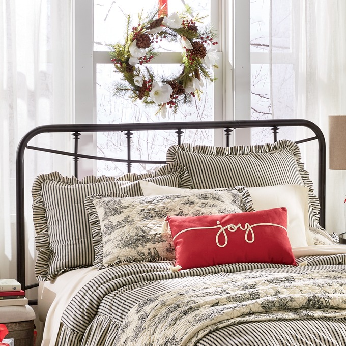 Ticking Stripe Ruffled Sham