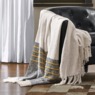 Textured Accent Stripe Throw, , large