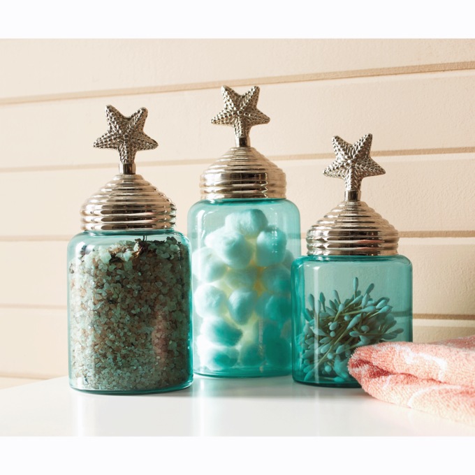 Set of 3 Seaside Canisters, , large