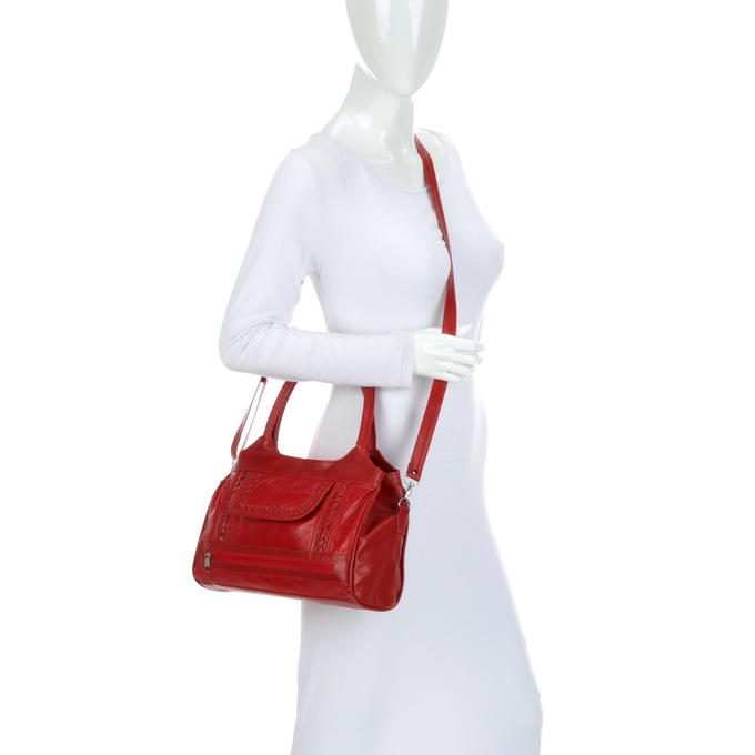 Leather Bag with Wallet and Umbrella, , large