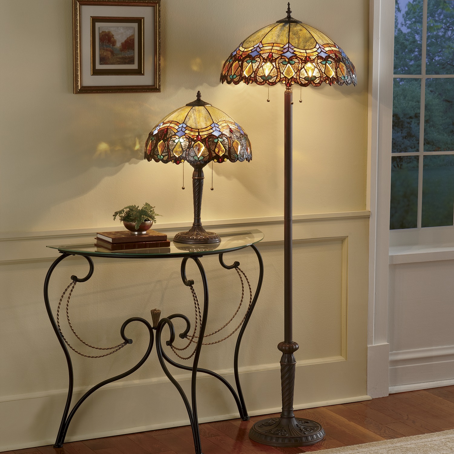 Haverhill Stained Glass Floor Lamp | Country Door