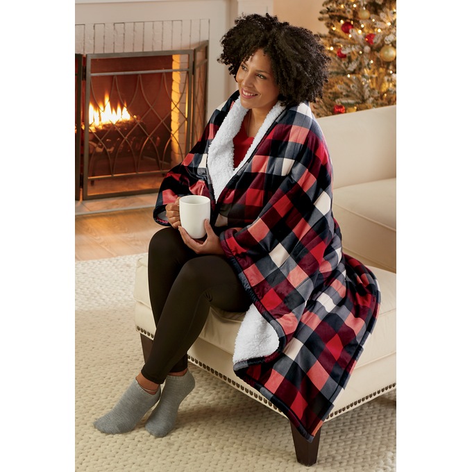 Buffalo plaid best sale heated throw