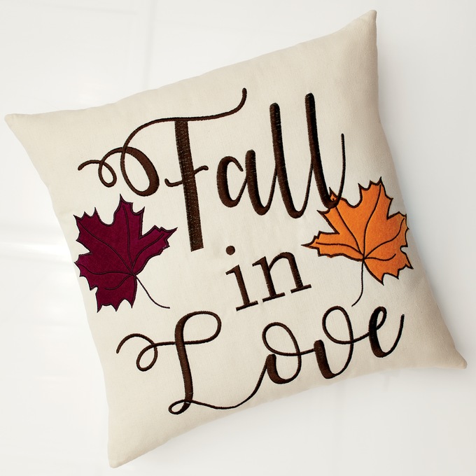 Fall in Love Pillow, POLYESTER, Beige