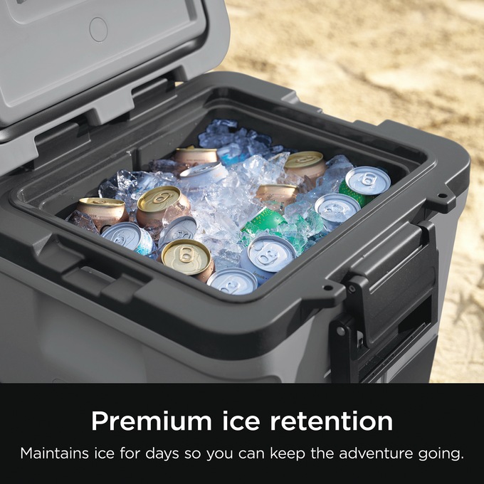 Ninja FrostVault 30-Quart Wheeled Cooler with Dry Zone, Gray, large