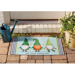 Gingham Gnomes Mat - 18&quot; X 30&quot;, , large