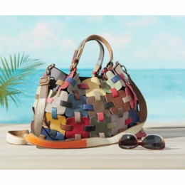 L&#39;Artiste Quilted Leather Handbag, , large