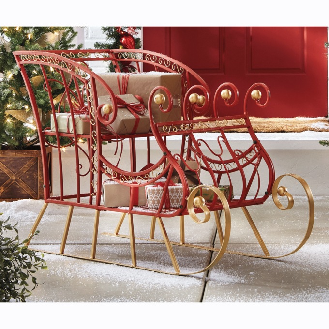 Red Christmas Sleigh, , large