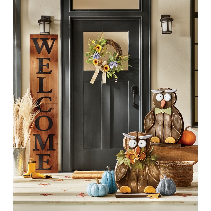 Sunflower and Burlap Wreath, , large