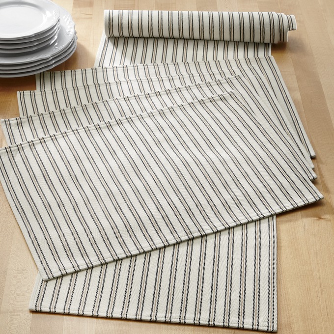 Ticking Stripe Table Runner, , large