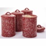 Set of 4 Speckled Canisters, , large