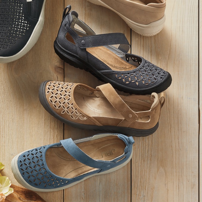 JBU Bianca Vegan Leather Mary Jane with Cutout Designs and Memory Foam Footbed, , large