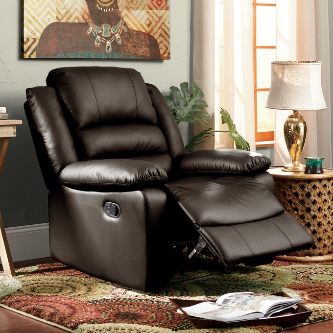 Overstuffed recliner sales chair