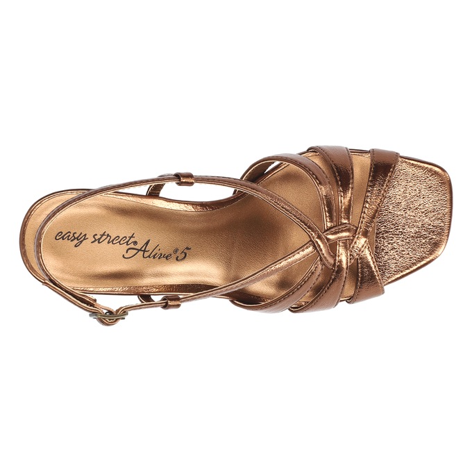 Easy Street Metallic Valorie Sandal, Bronze Crinkled, large
