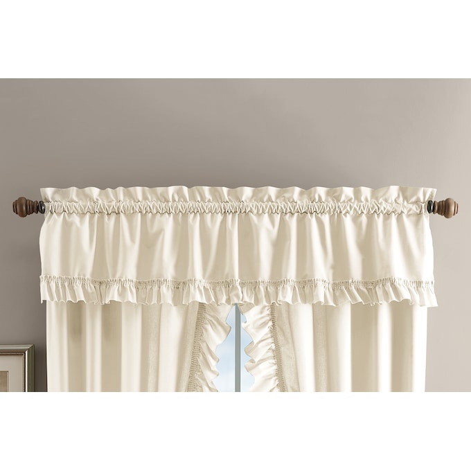 Mayfair Romantic Ruffled Semi-Sheer Cape Cod Valance, , large