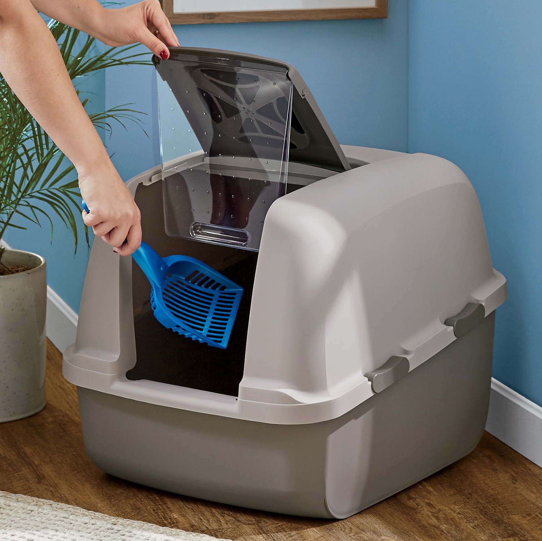 catit covered litter box
