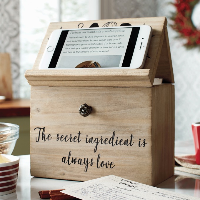 Recipe Box with Stand, , large
