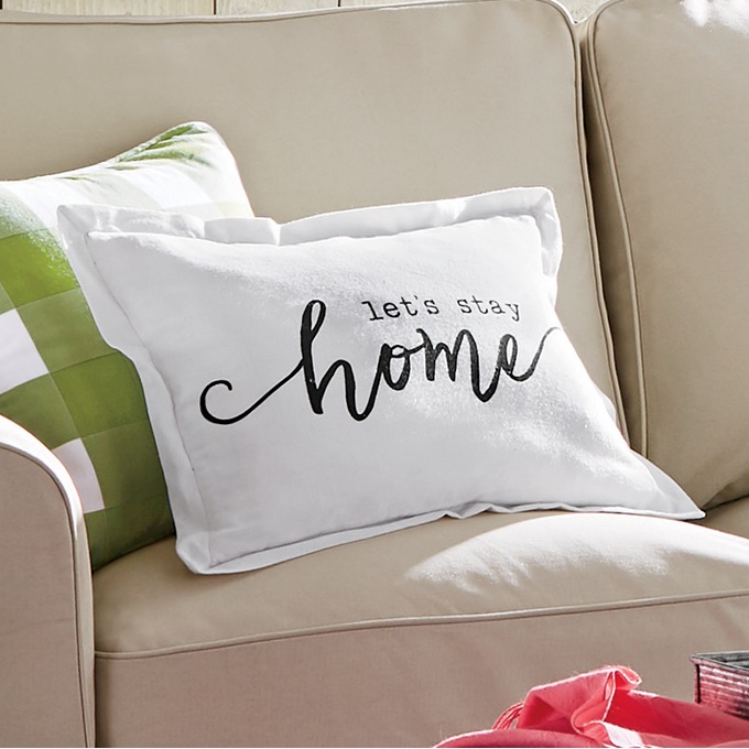 Let S Stay Home Pillow Country Door