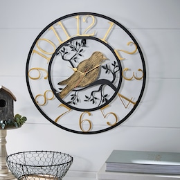 Spring Bird Wall Clock, , large