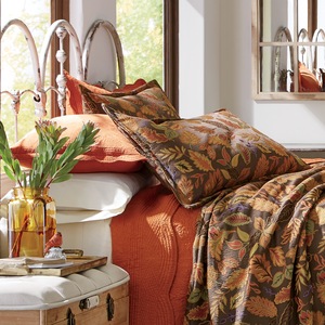 Leaf Jacquard Sham, , large