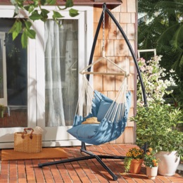 Hanging Hammock Swing Chair and Stand, , large